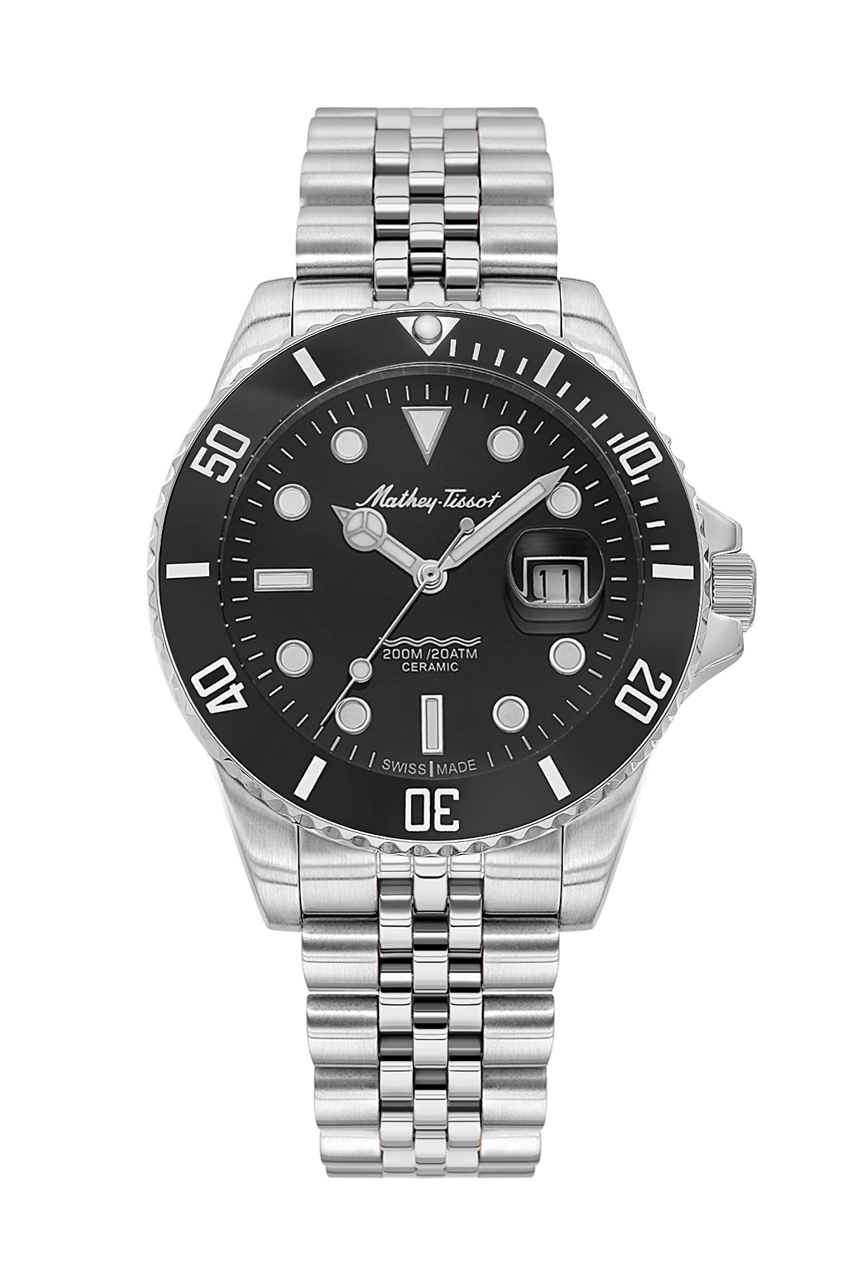 Mathey-Tissot Diver Ceramic Black Erkek Kol Saati