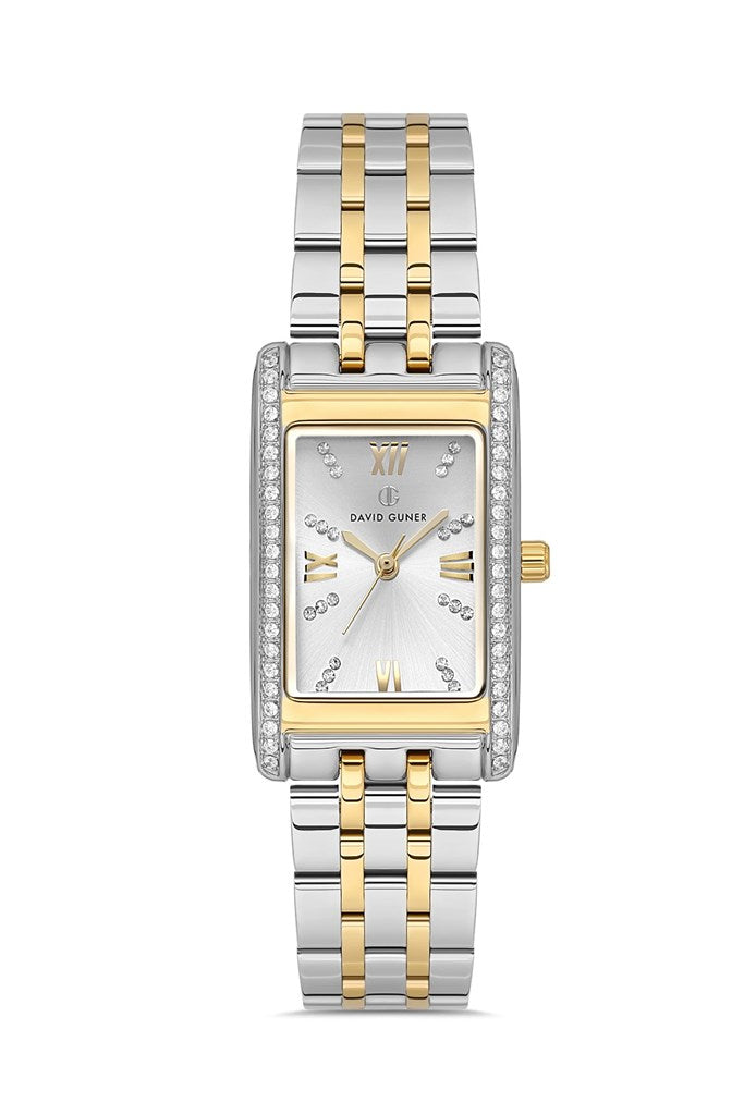 DAVID GUNER KADIN KOL SAATİ / SARI - BEYAZ