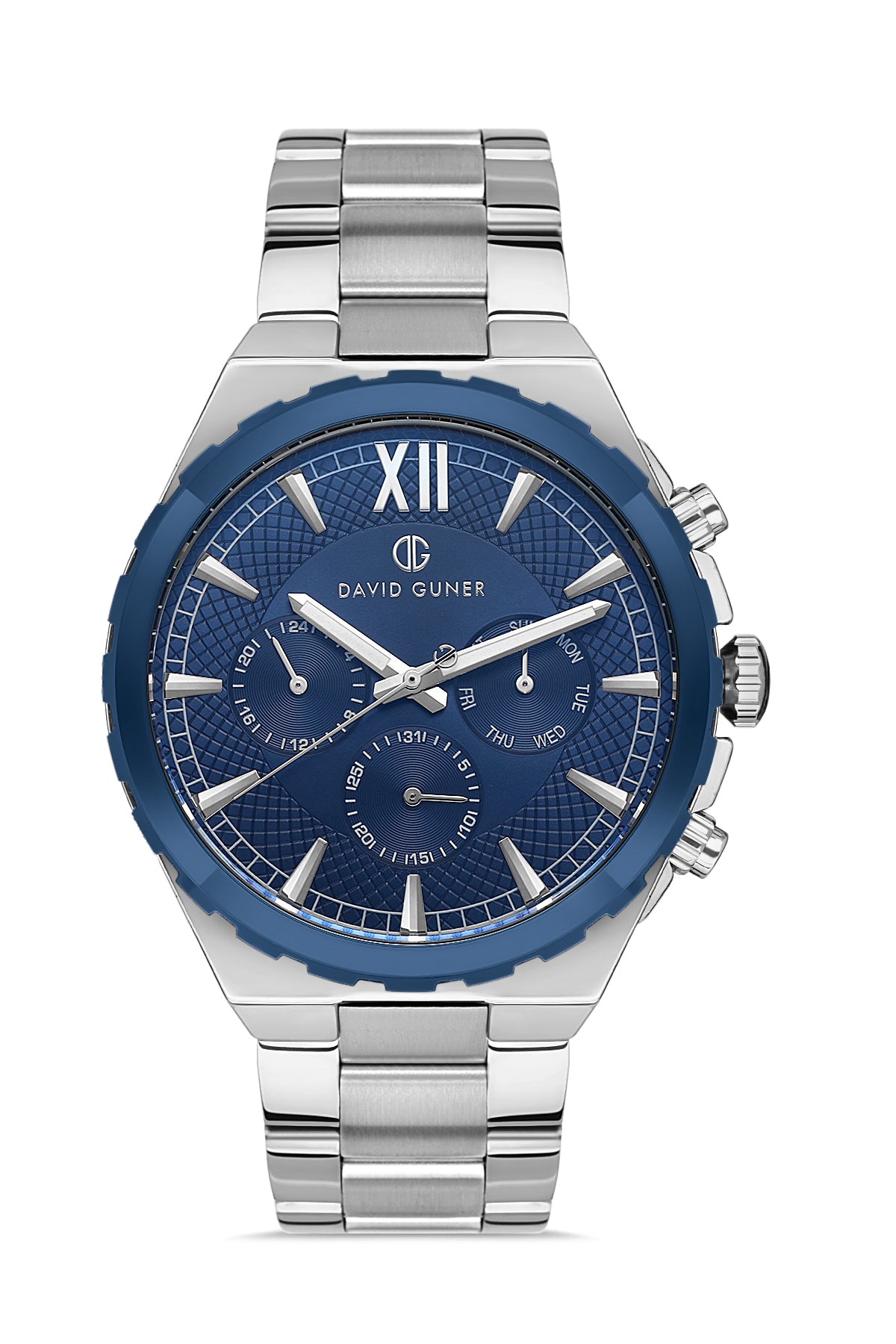 DAVID GUNER ERKEK KOL SAATİ / GÜMÜŞ - MAVİ