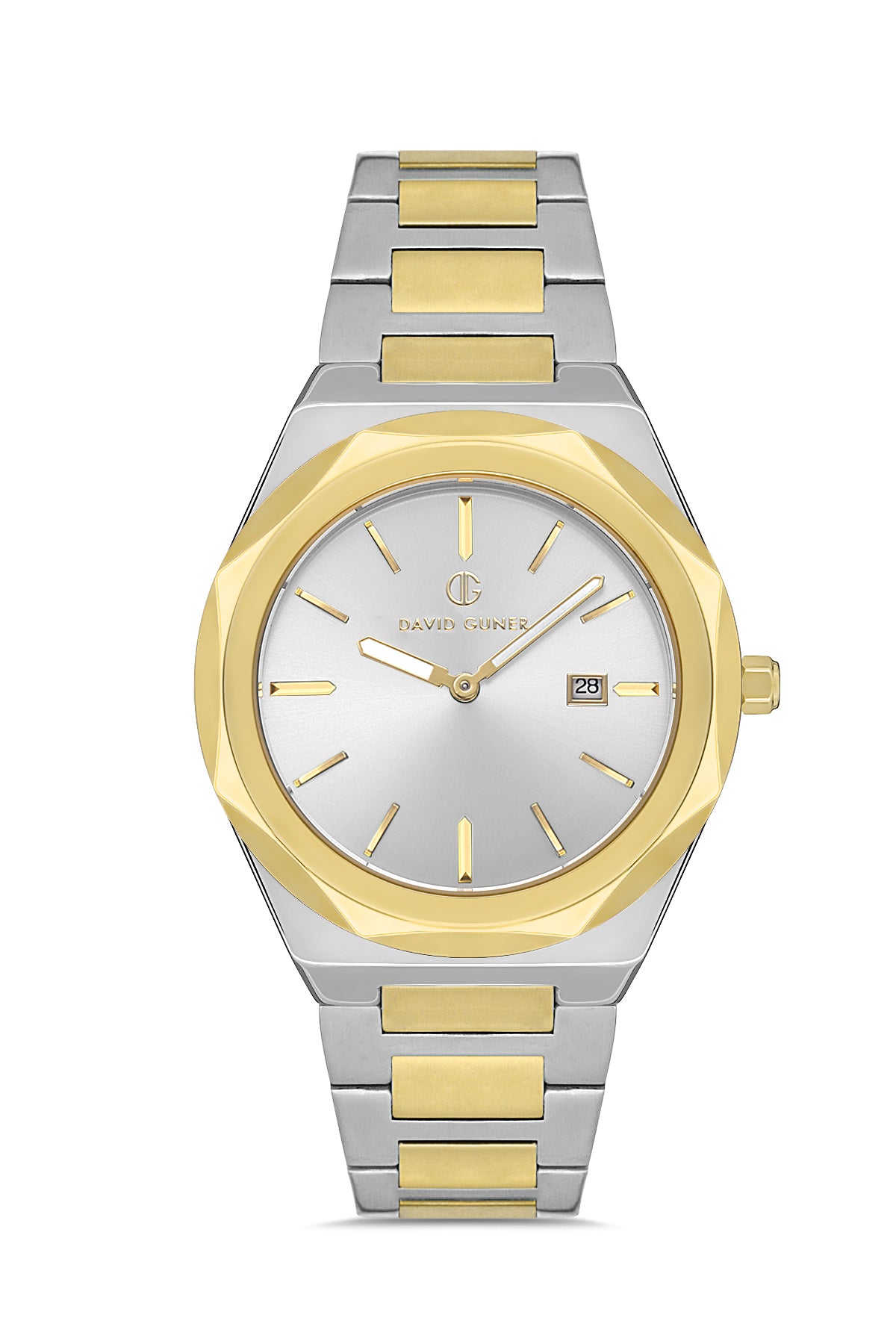 DAVID GUNER ERKEK KOL SAATİ / SARI BEYAZ