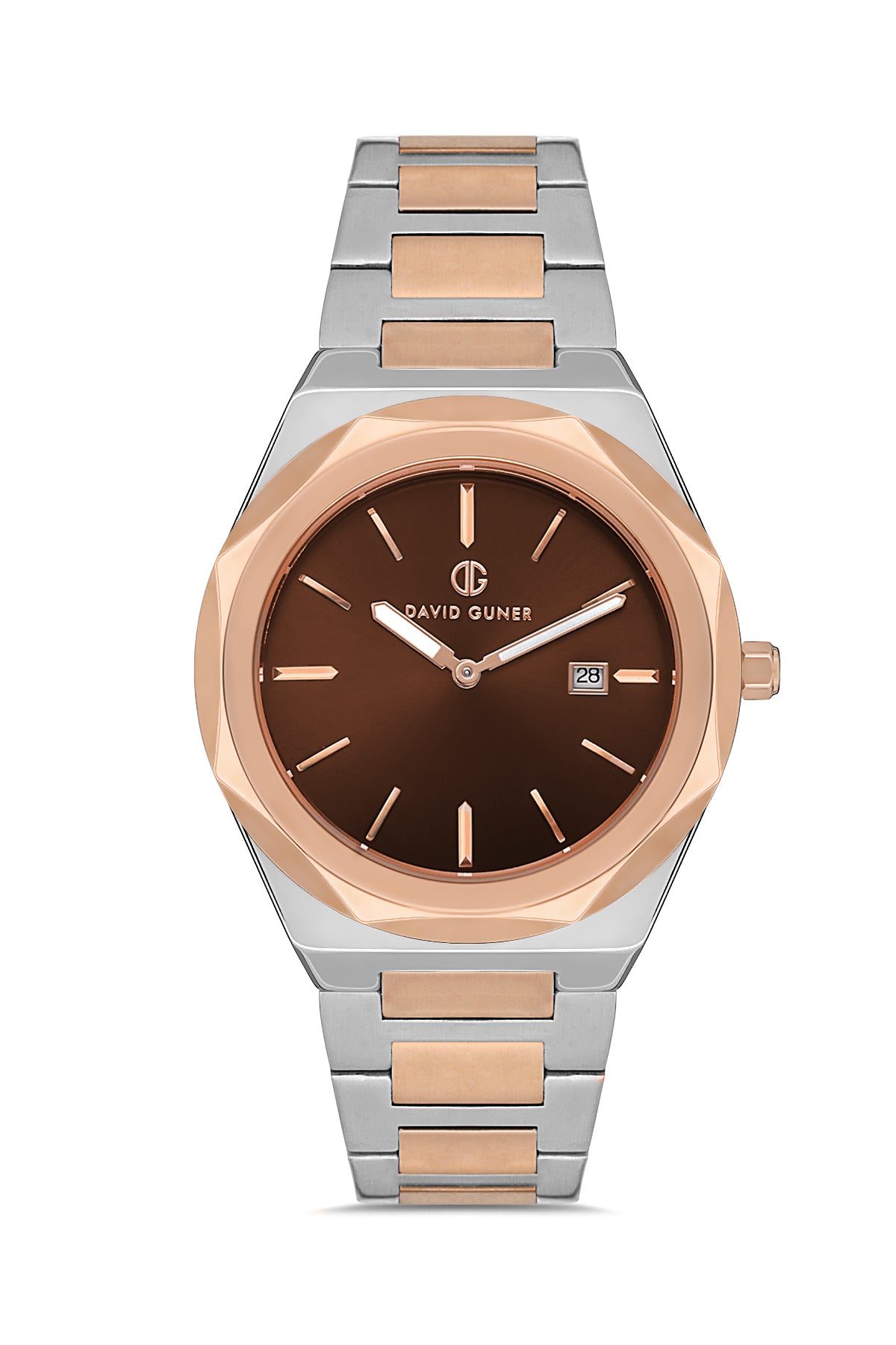 DAVID GUNER ERKEK KOL SAATİ / ROSE BEYAZ