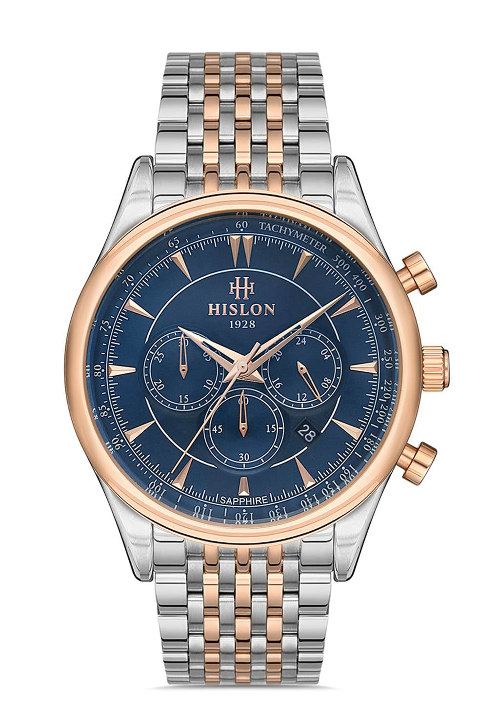 HISLON ERKEK KOL SAATİ / ÇELİK - ROSE GOLD
