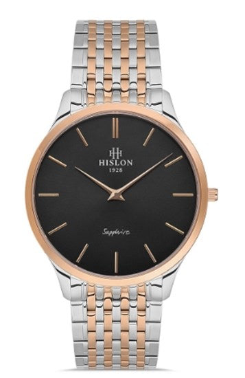 HISLON ERKEK KOL SAATİ / ÇELİK - ROSE GOLD