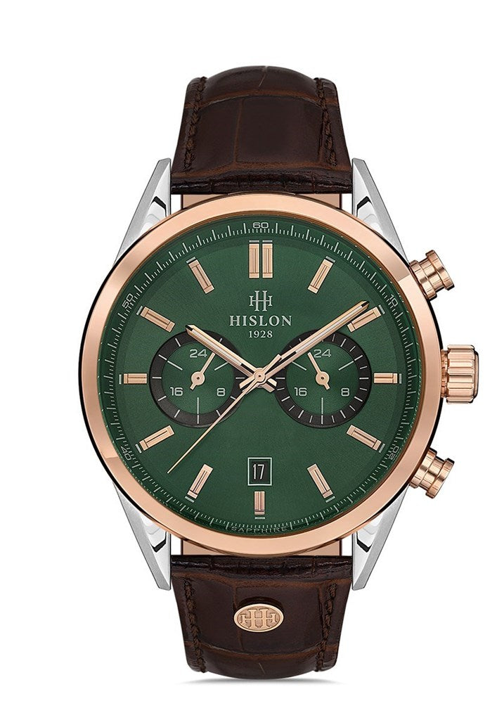 HISLON ERKEK KOL SAATİ / ÇELİK - ROSE GOLD