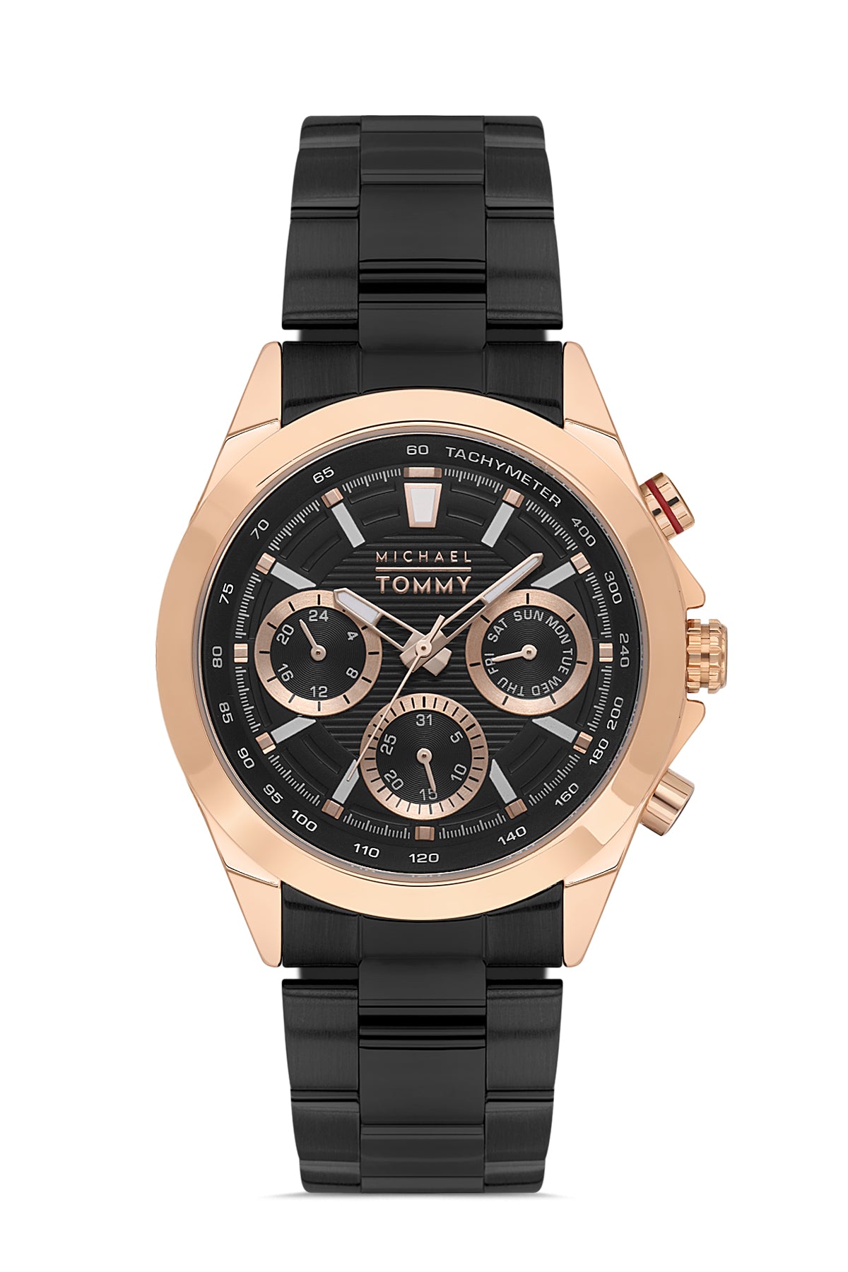 MICHAEL TOMMY Erkek KOL SAATİ / SİYAH - ROSE GOLD