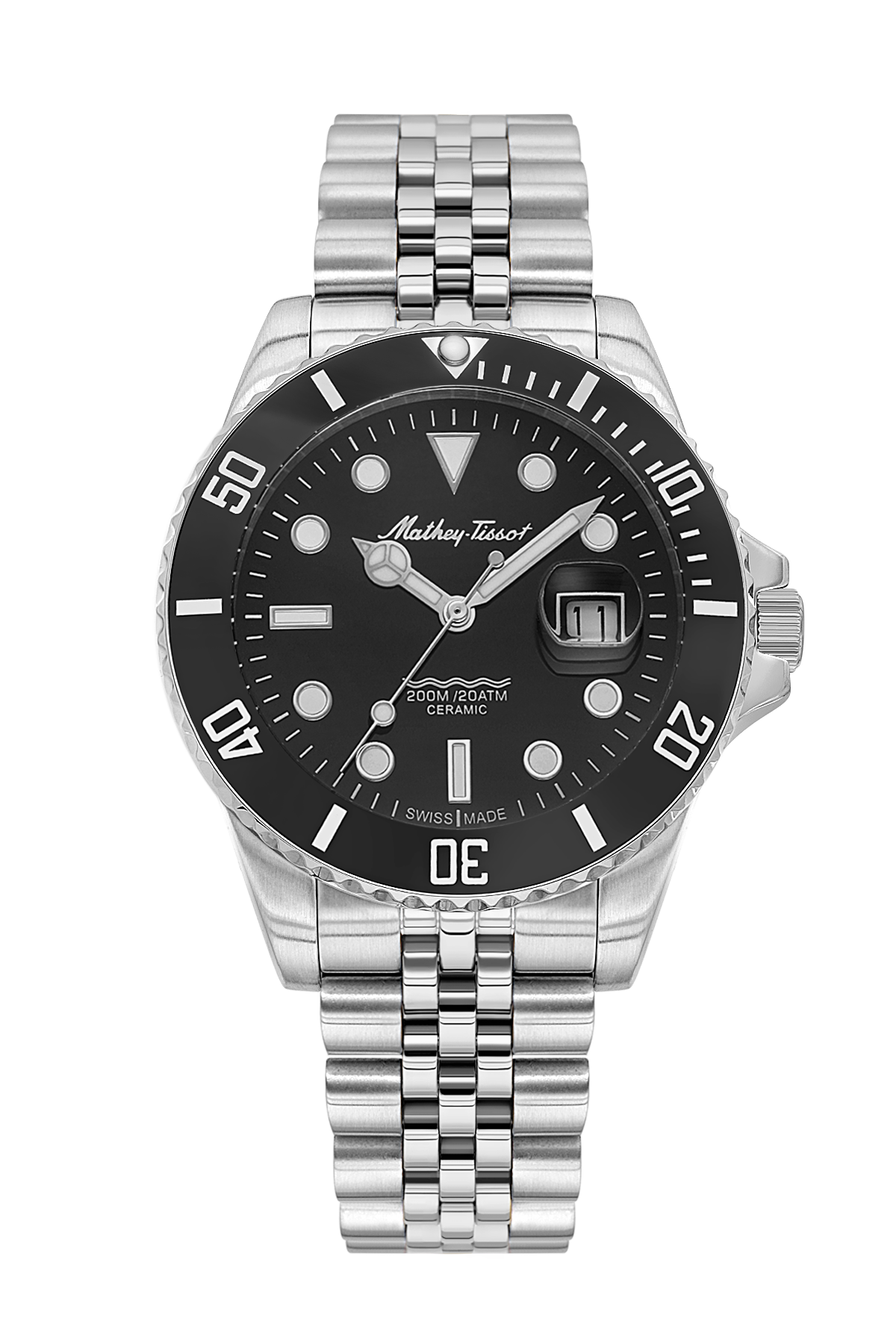 Mathey-Tissot Diver Ceramic Black Erkek Kol Saati
