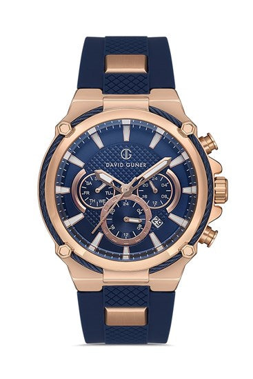 DAVID GUNER ERKEK KOL SAATİ / ROSE MAVİ