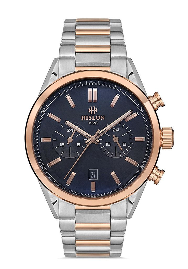 HİSLON ERKEK KOL SAATİ / ÇELİK - ROSE GOLD
