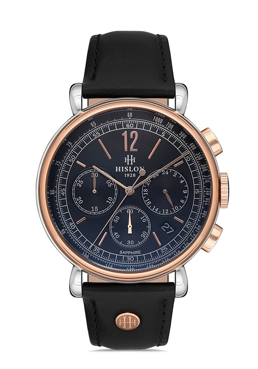 HISLON ERKEK KOL SAATİ / ÇELİK - ROSE GOLD