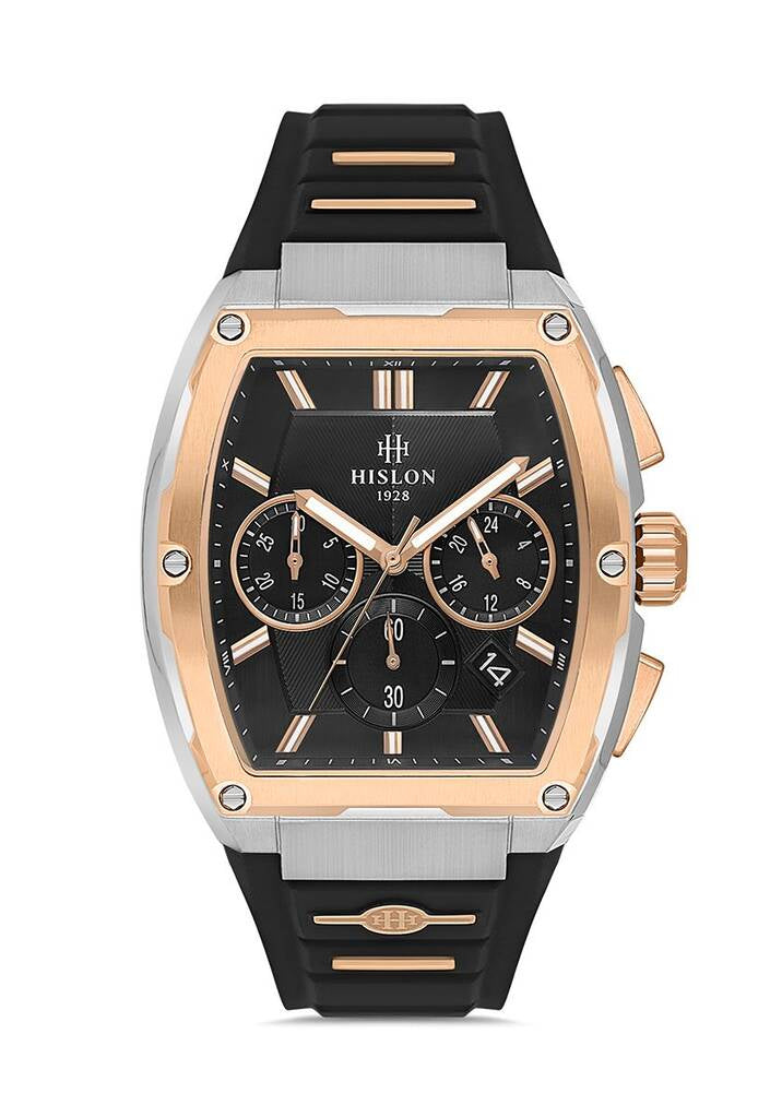 HİSLON ERKEK KOL SAATİ / ÇELİK - ROSE GOLD