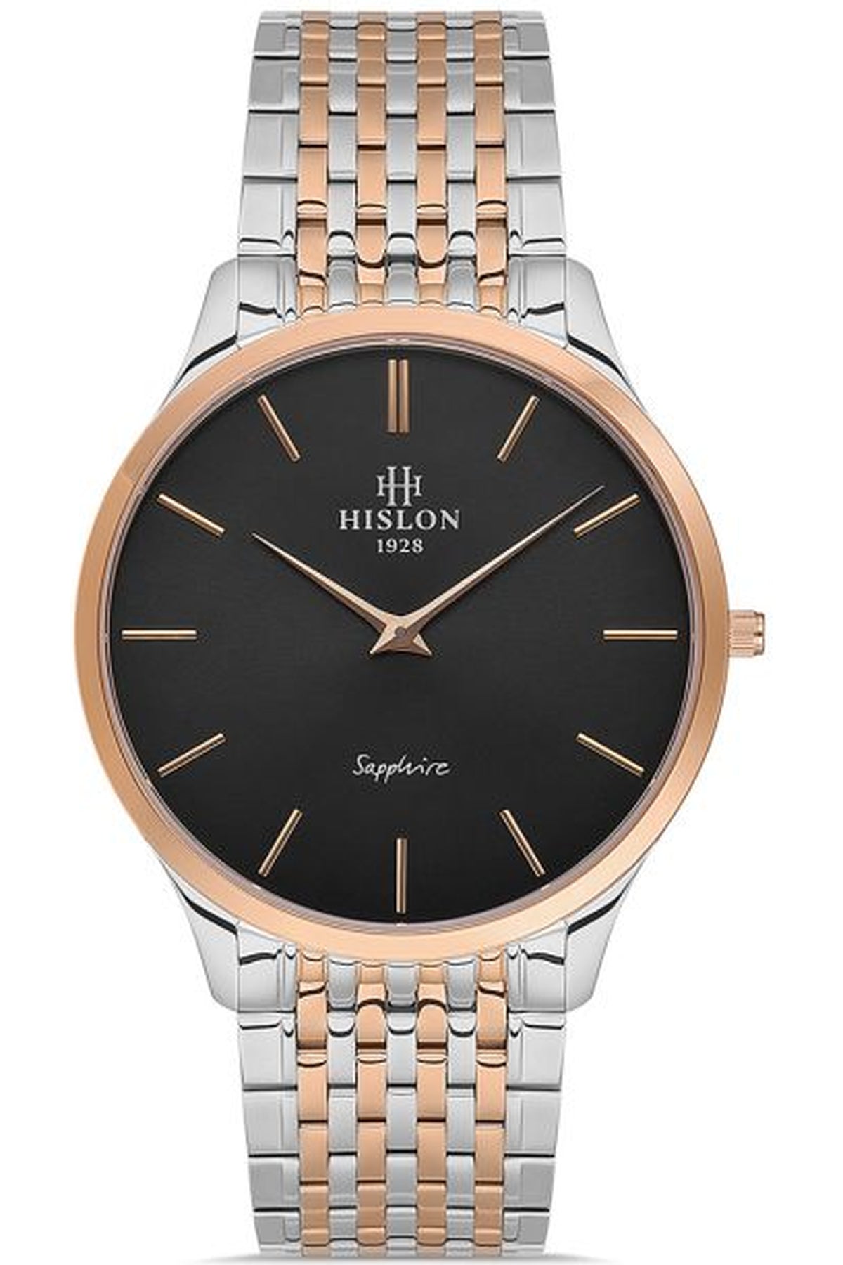 HISLON ERKEK KOL SAATİ / ÇELİK  -  ROSE GOLD