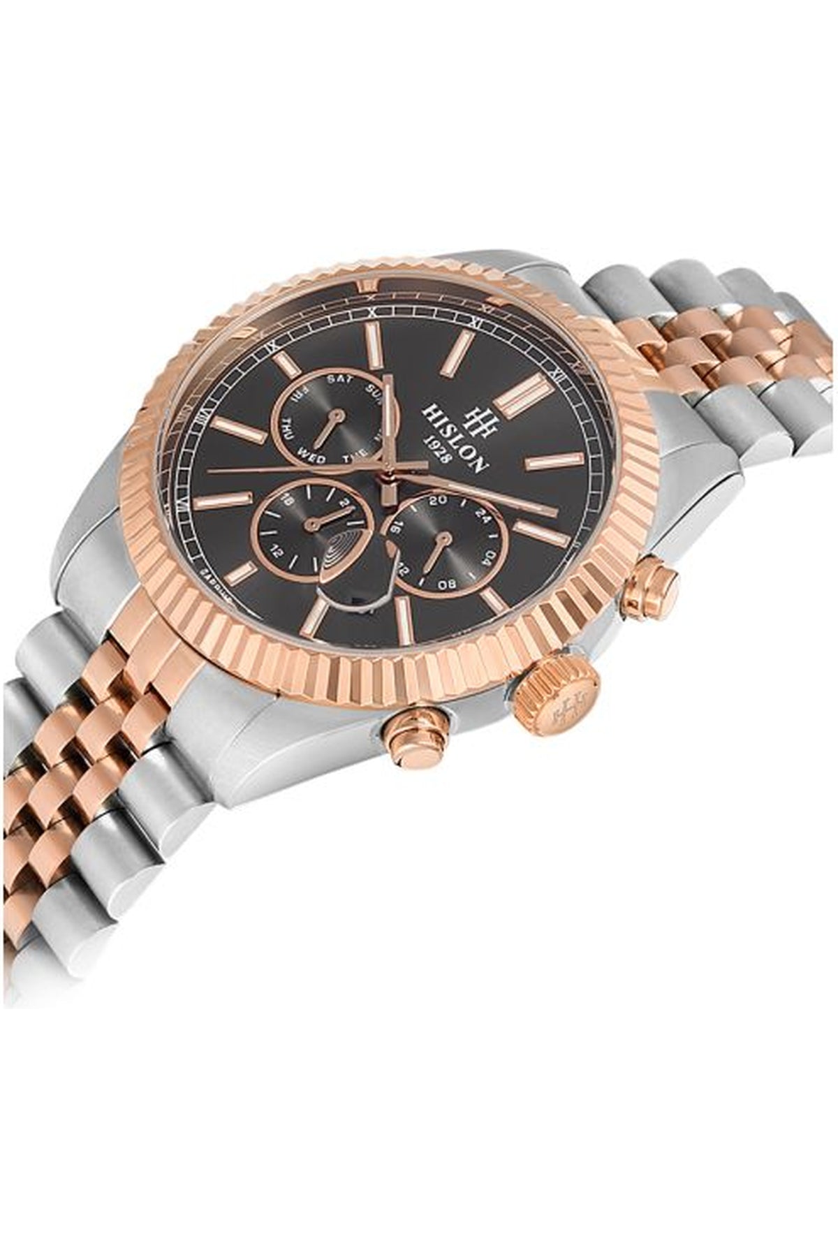 HISLON ERKEK KOL SAATİ / ÇELİK - ROSE GOLD